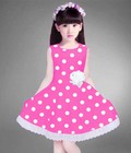 Hình ảnh: Đầm bé gái chấm bi đính hoa