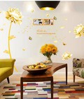 Hình ảnh: Decal Hoa hồng trắng vàng 