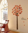 Hình ảnh: Decal Cây lá đỏ 