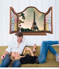 Hình ảnh: Decal Cửa sổ tháp Eiffel