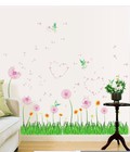 Hình ảnh: Decal Chân tường bồ công anh hồng