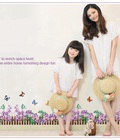 Hình ảnh: Decal Chân tường hoa tím