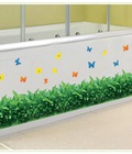 Hình ảnh: Decal Chân tường cỏ xanh
