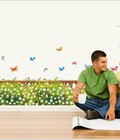Hình ảnh: Decal Chân tường hoa cúc trắng