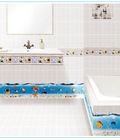 Hình ảnh: Decal Chân tường đại dương xanh