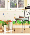 Hình ảnh: Decal Chân tường cỏ 3 lá