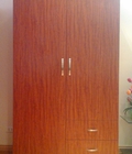 Hình ảnh: Tủ quần áo gỗ ép 2 buồng 2 ngăn kéo gỗ Melamine chống xước