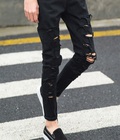 Hình ảnh: Quần jeans dài nam rách phong cách hàn quốc nhé