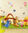 Hình ảnh: Decal Pooh vui cùng bạn size lớn