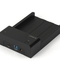 Hình ảnh: Thiết bị cắm nóng ổ cứng, cắm nằm, kết nối USB 3.0 & eSata, ORICO 6518SUS3 BK. (Đen)