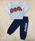 Hình ảnh: M756 Bộ nỉ da cá bé trai thêu BATMAN