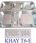 Hình ảnh: Khay inox 6 ngăn E, Khay cơm phần 6 ngăn, khay com inox 304, khay ăn inox 304, khay ăn inox 6 ngăn, khay cơm inox 304