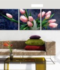 Hình ảnh: Bộ tranh hoa tuilip 3 bức - TT02