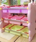 Hình ảnh: Giá để đồ chơi bằng nhựa nhập khẩu có khay có quai xách