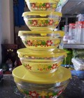 Hình ảnh: Combo 5 bát thủy tinh Glass Bowl CÓ HOA VĂN