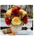 Hình ảnh: Bình hoa hồng đính nhũ để bàn - BG407