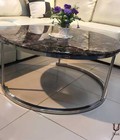 Hình ảnh: Bàn sofa tròn chân inox: