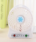 Hình ảnh: Quạt hoa tuyết 3 cấp độ pin sạc mini fan Phụ kiện cho bạn Trắng