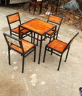 Hình ảnh: bộ ghế gỗ quán ăn giá rẻ 