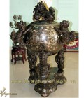 Hình ảnh: Mô tả sản phẩm  Đỉnh Đồng thờ cúng,đỉnh Song Long Chầu nguyệ