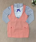 Hình ảnh: M1058 2 Váy ghile áo cotton bèo ngực, bé gái, Made in Viet Nam, size 2 6, r/5