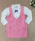 Hình ảnh: M1058.3 Váy ghile áo cotton bèo ngực, bé gái, Made in Viet Nam, size 2 6, r/5