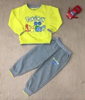 Hình ảnh: M1006.4 Bộ nỉ da cá nhí in Pokemon, bé trai, hiệu New Kids, size 1 7, r/7