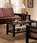 Hình ảnh: Bộ sofa gỗ nệm nâu cổ điển SFG03