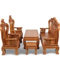 Hình ảnh: Bộ bàn ghế tay chạm lân đẹp đến từng chi tiết