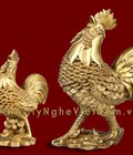 Hình ảnh: Qùa -tượng gà đồng lông tiền đứng tiền phong thủy bằng đồng