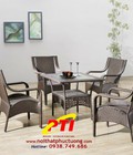 Hình ảnh: Bàn ghế mây nhựa trực tiếp sản xuất tại xưởng. Giá tốt nhất thị trường