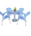Hình ảnh: Bộ bàn ghế cafe nhựa đúc - BM033