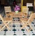 Hình ảnh: Bộ bàn ghế cafe gỗ - BM053