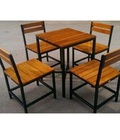 Hình ảnh: Bộ bàn ghế cafe gỗ - BM056