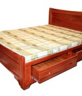 Hình ảnh: Giường ngủ gỗ xoan đào có hộc kéo GN54