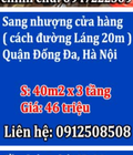 Hình ảnh: Sang nhượng cửa hàng gần mặt phố LÁNG, Quận Đống Đa cách đường Láng 20m . <br />