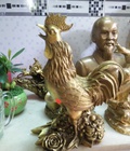 Hình ảnh: Tượng gà đồng 30cm đứng tiền và hoa hồng