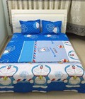 Hình ảnh: Chăn ga gối trần bông chất liệu cotton poly doremon 