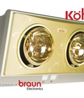 Hình ảnh: Đèn sưởi nhà tắm Kohn Braun 2 bóng KE02G