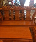 Hình ảnh: Bộ bàn ghế chạm đào sang trọng, nổi bật