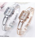 Hình ảnh: Đồng hồ nữ JW WM 016 mặt vuông đính đá