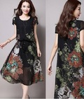 Hình ảnh: Đầm suông dài họa tiết hoa DM250 Hàng nhập