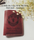 Hình ảnh: Ví Nam Da Bò Khắc khắc Tên, SĐT, Logo ngành/đội bóng ... theo yêu cầu của bạn