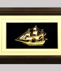 Hình ảnh: Tranh thuyền 3D mạ vàng 24K