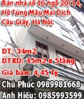 Hình ảnh: Bán nhà riêng trong ngõ, tại số 16 ngõ 20/14, đường Hồ Tùng Mậu, phường Mai Dịch, quận Cầu Giấy, Hà Nội.