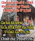 Hình ảnh: Bán ki ốt số 5, CT8A và bán đất LK, Số 26, BTLK 1, kđt Đại Thanh, Thanh Trì, Hà Nội.
