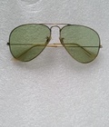 Hình ảnh: Rayban bọc vàng mắt xanh rau muống size 58 14 và kính Rayban Aviator B L. USA mạ vàng. size 62 14