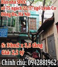 Hình ảnh: Cần bán nhà SĐCC, số 75 ngách 22/17 ngõ Lệnh Cư, phố Khâm Thiên, phường Thổ Quan, Đống Đa, Hà Nội