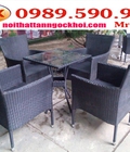 Hình ảnh: bàn ghế cafe mây nhựa thanh lý