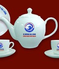 Hình ảnh: Ấm chén sứ bát tràng in logo giá rẻ tại nghệ an